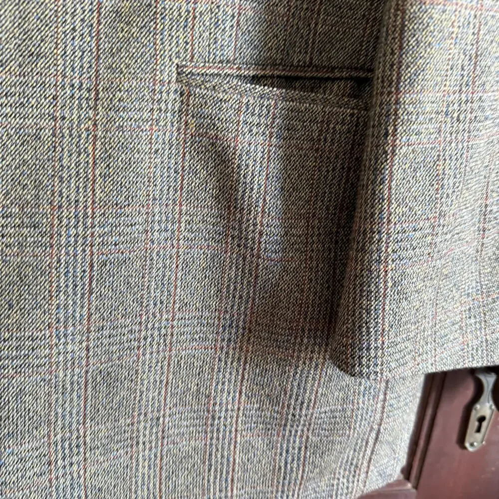 ERMENEGILDO ZEGNA Soft Wool Light brown glen plaid Blazer Sports Coat 54 / 48 R